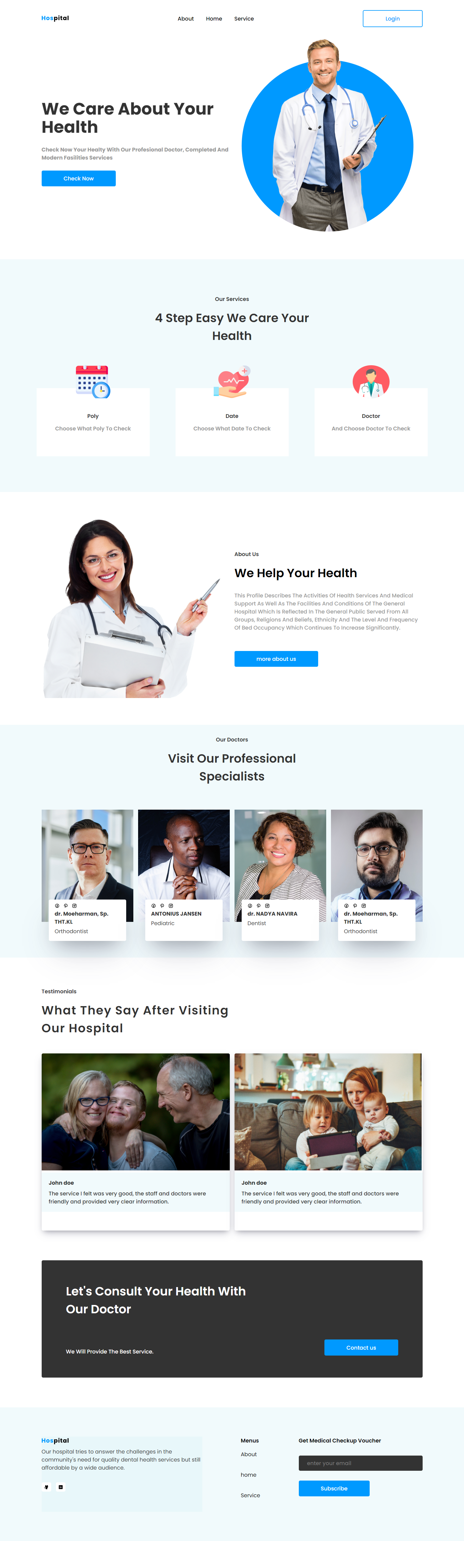 Landing Page Hospital Preview 1